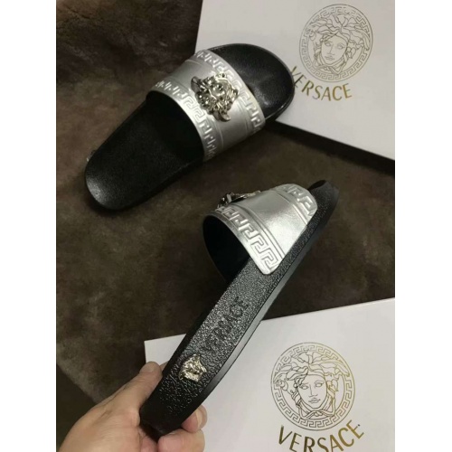 Replica Versace Fashion Slippers For Women #480861 $60.00 USD for Wholesale