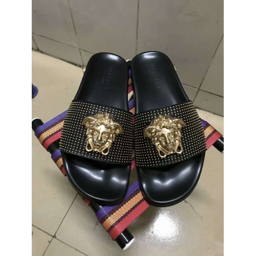 Replica Versace Fashion Slippers For Men #480875 $60.00 USD for Wholesale
