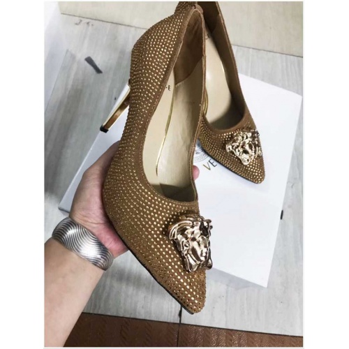 Versace High-Heeled Shoes For Women #480882 $78.00 USD, Wholesale Replica Versace High-Heeled Shoes