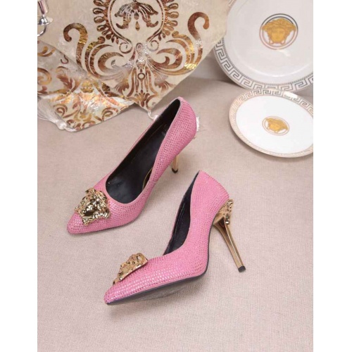 Replica Versace High-Heeled Shoes For Women #480883 $78.00 USD for Wholesale