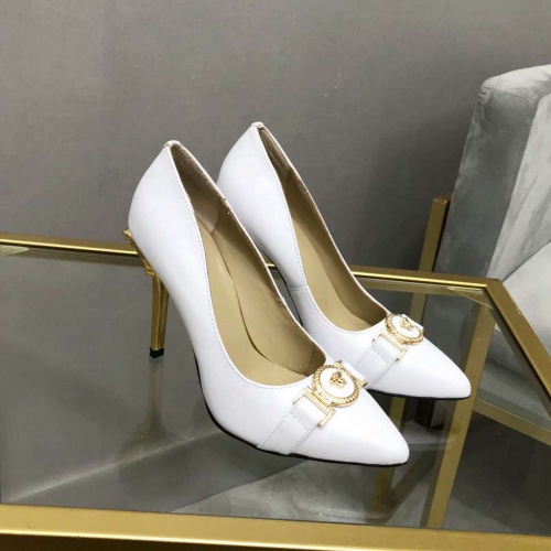 Versace High-Heeled Shoes For Women #480891 $78.00 USD, Wholesale Replica Versace High-Heeled Shoes