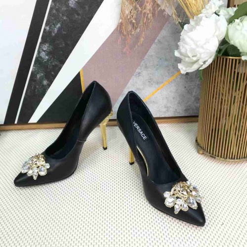 Replica Versace High-Heeled Shoes For Women #480893 $82.00 USD for Wholesale