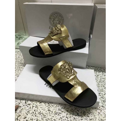 Versace Fashion Slippers For Women #480916 $65.00 USD, Wholesale Replica Versace Slippers