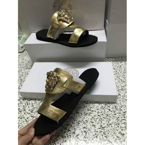 Replica Versace Fashion Slippers For Women #480916 $65.00 USD for Wholesale