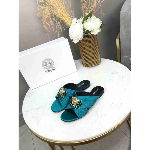 Replica Versace Fashion Slippers For Women #480922 $78.00 USD for Wholesale