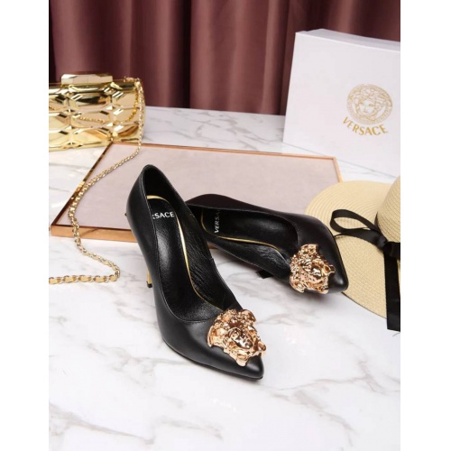 Replica Versace High-Heeled Shoes For Women #480940 $78.00 USD for Wholesale