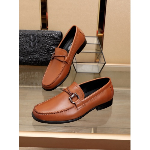 Salvatore Ferragamo SF Leather Shoes For Men #481329 $85.00 USD, Wholesale Replica Salvatore Ferragamo Leather Shoes