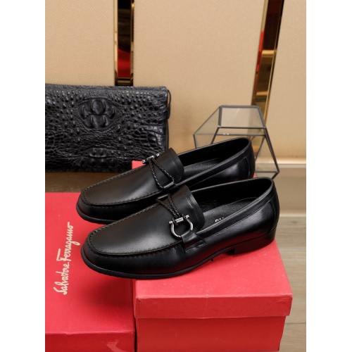Replica Salvatore Ferragamo SF Leather Shoes For Men #481330 $85.00 USD for Wholesale