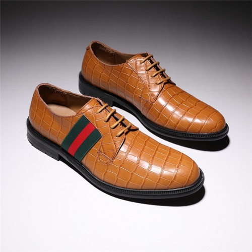 Gucci Leather Shoes For Men #481705 $80.00 USD, Wholesale Replica Gucci Oxfords Shoes