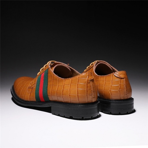 Replica Gucci Leather Shoes For Men #481705 $80.00 USD for Wholesale