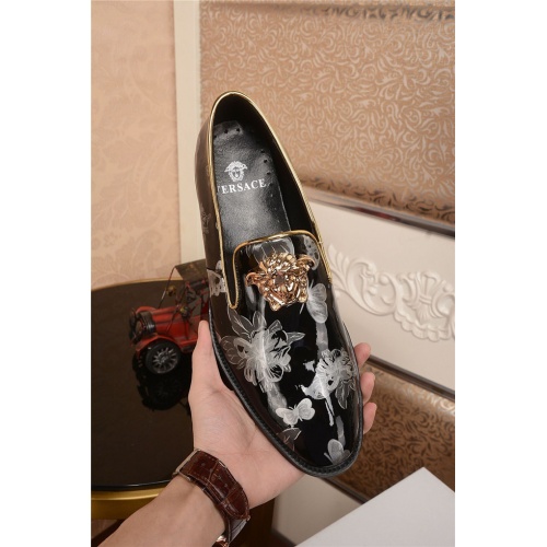 Replica Versace Leather Shoes For Men #482927 $80.00 USD for Wholesale