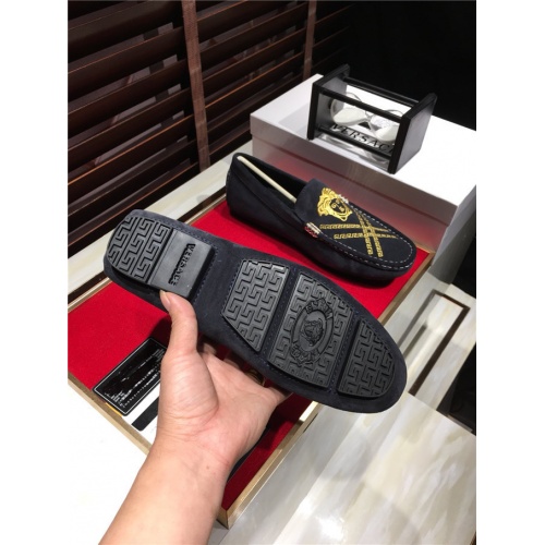 Replica Versace Leather Shoes For Men #482929 $75.00 USD for Wholesale