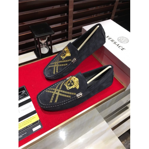 Replica Versace Leather Shoes For Men #482929 $75.00 USD for Wholesale