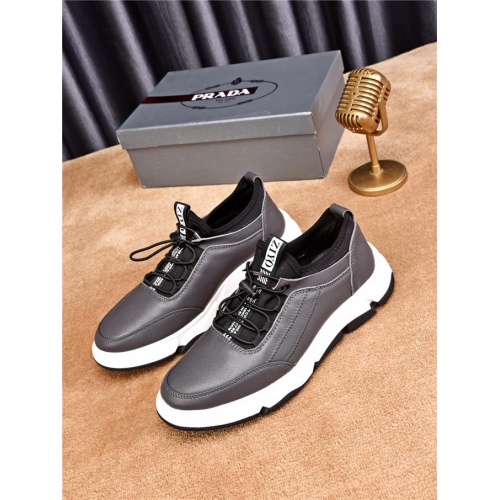 Replica Prada Casual Shoes For Men #483340 $80.00 USD for Wholesale