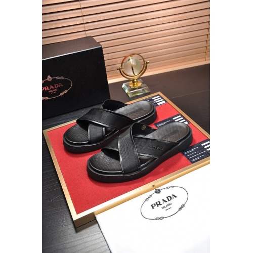 Replica Prada Fashion Slippers For Men #483443 $56.00 USD for Wholesale