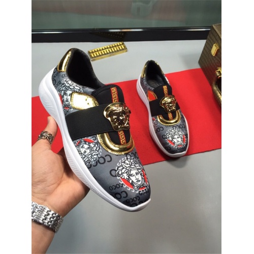 Replica Versace Casual Shoes For Men #487945 $75.00 USD for Wholesale