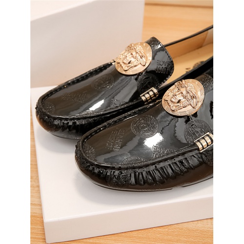 Replica Versace Leather Shoes For Men #487988 $75.00 USD for Wholesale