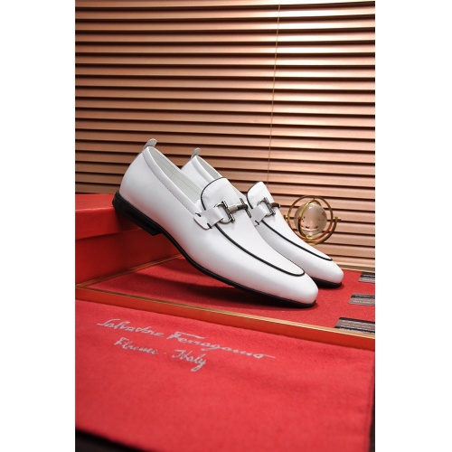 Replica Salvatore Ferragamo SF Leather Shoes For Men #488498 $82.00 USD for Wholesale