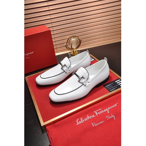 Replica Salvatore Ferragamo SF Leather Shoes For Men #488498 $82.00 USD for Wholesale