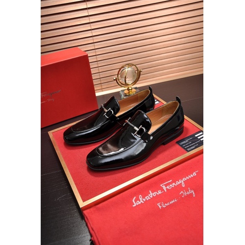 Replica Salvatore Ferragamo SF Leather Shoes For Men #488499 $82.00 USD for Wholesale