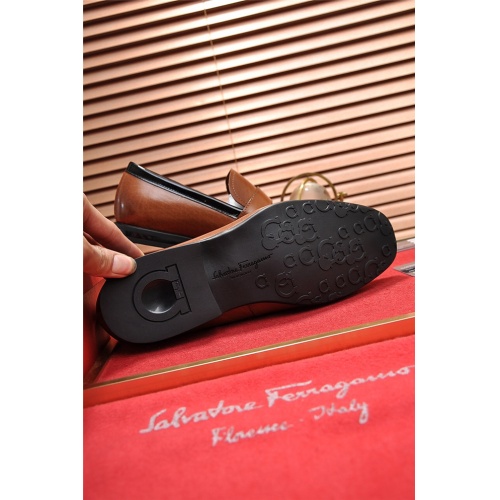 Replica Salvatore Ferragamo SF Leather Shoes For Men #488500 $82.00 USD for Wholesale