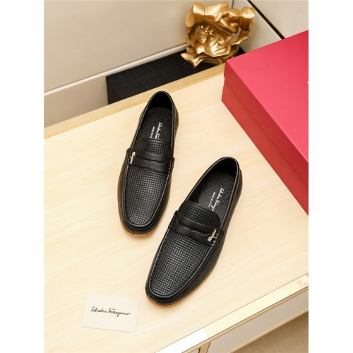 Replica Salvatore Ferragamo SF Leather Shoes For Men #488502 $69.00 USD for Wholesale