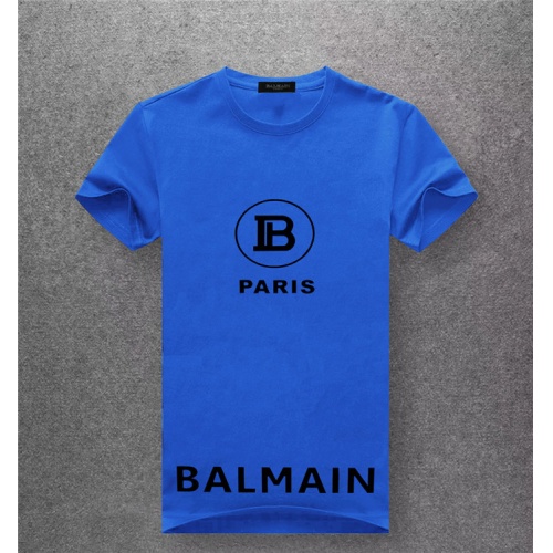 Balmain T-Shirts Short Sleeved For Men #489528 $25.00 USD, Wholesale Replica Balmain T-Shirts