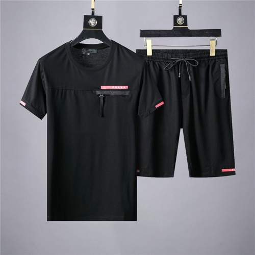 Prada Fashion Tracksuits Short Sleeved For Men #489899 $65.00 USD, Wholesale Replica Prada Tracksuits