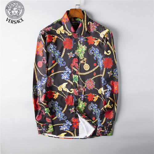 Versace Fashion Shirts Long Sleeved For Men #492211