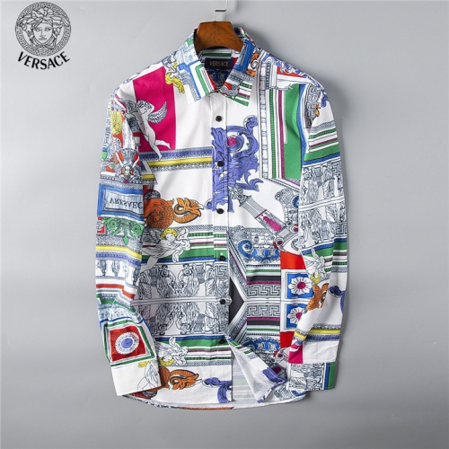 Versace Fashion Shirts Long Sleeved For Men #492214