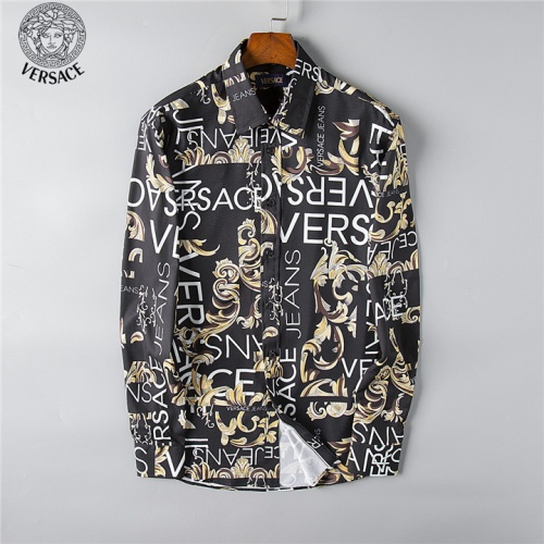 Versace Fashion Shirts Long Sleeved For Men #492216