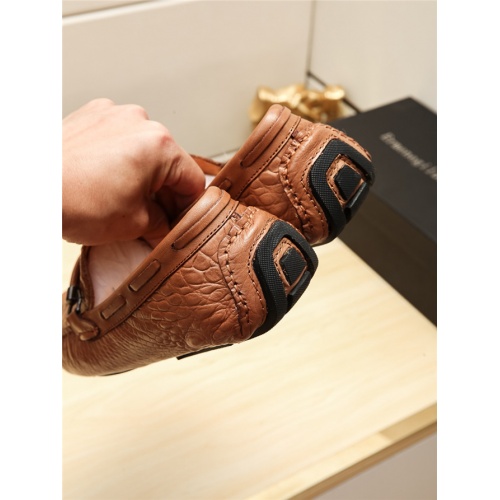 Replica Ermenegildo Zegna Leather Shoes For Men #495371 $69.00 USD for Wholesale