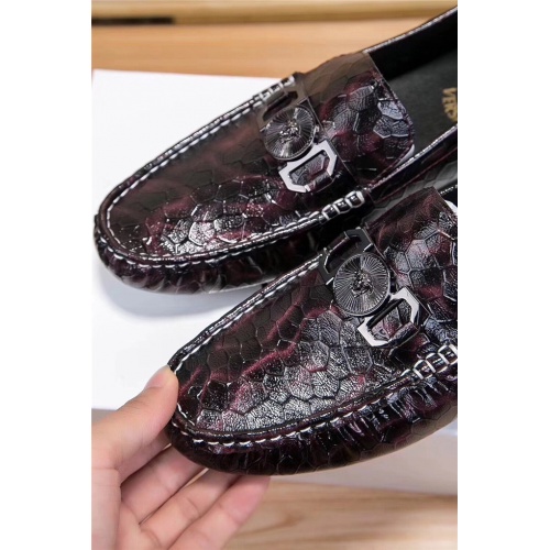 Replica Versace Leather Shoes For Men #496226 $75.00 USD for Wholesale