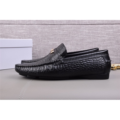 Replica Versace Leather Shoes For Men #496228 $75.00 USD for Wholesale