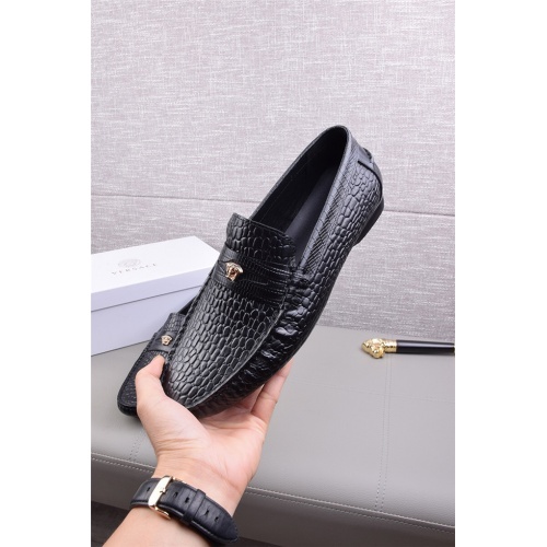 Replica Versace Leather Shoes For Men #496228 $75.00 USD for Wholesale