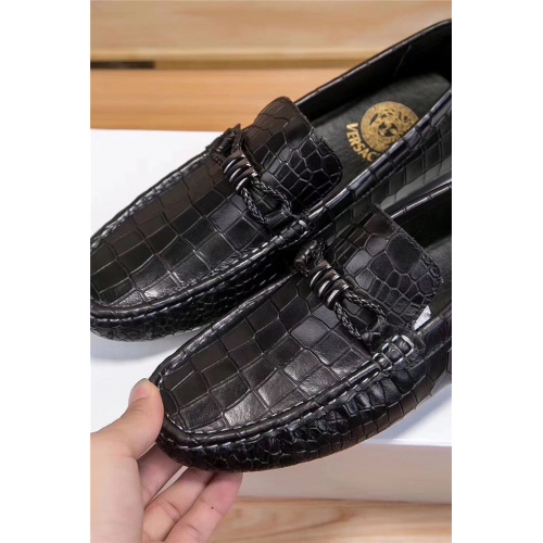 Replica Versace Leather Shoes For Men #496229 $78.00 USD for Wholesale