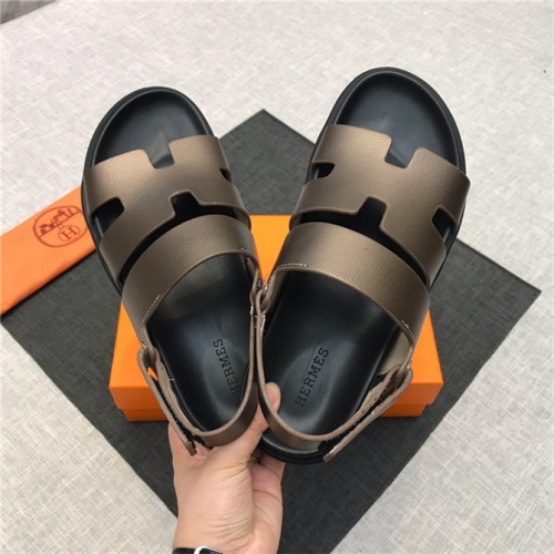 Replica Hermes Fashion Sandal For Men #496577 $69.00 USD for Wholesale