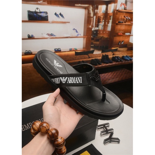 Armani Fashion Slippers For Men #496655 $48.00 USD, Wholesale Replica Armani Slippers