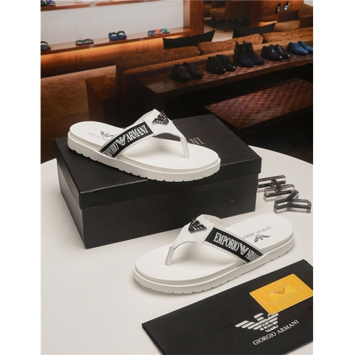 Replica Armani Fashion Slippers For Men #496656 $48.00 USD for Wholesale