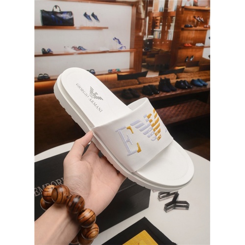 Armani Fashion Slippers For Men #496658 $48.00 USD, Wholesale Replica Armani Slippers