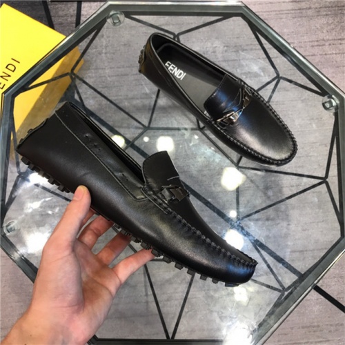 Replica Fendi Leather Shoes For Men #496662 $78.00 USD for Wholesale