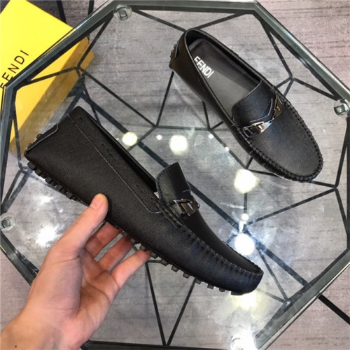 Replica Fendi Leather Shoes For Men #496664 $78.00 USD for Wholesale