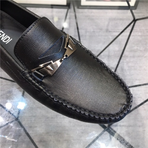 Replica Fendi Leather Shoes For Men #496664 $78.00 USD for Wholesale