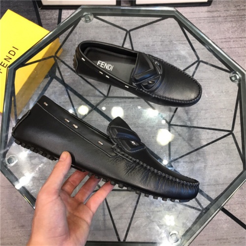 Replica Fendi Leather Shoes For Men #496666 $78.00 USD for Wholesale
