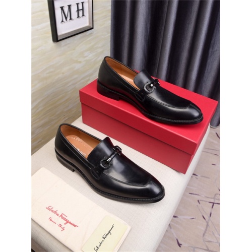 Replica Salvatore Ferragamo SF Leather Shoes For Men #496867 $80.00 USD for Wholesale