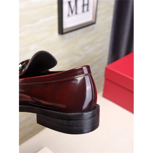 Replica Salvatore Ferragamo SF Leather Shoes For Men #496867 $80.00 USD for Wholesale
