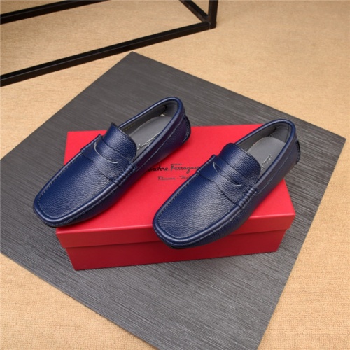 Replica Salvatore Ferragamo SF Leather Shoes For Men #496870 $80.00 USD for Wholesale