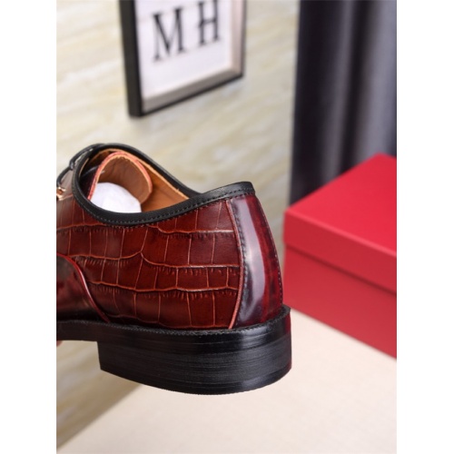 Replica Salvatore Ferragamo SF Leather Shoes For Men #496872 $82.00 USD for Wholesale