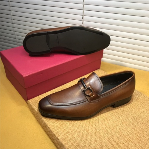 Replica Salvatore Ferragamo SF Leather Shoes For Men #496874 $88.00 USD for Wholesale