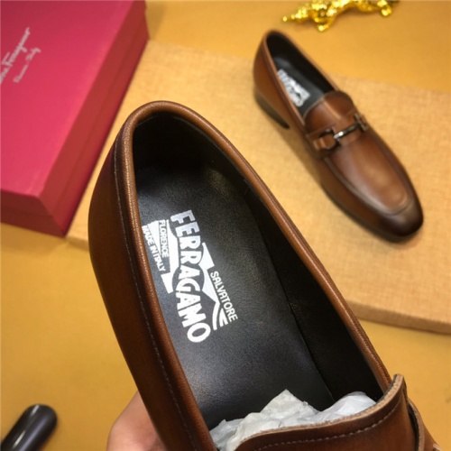 Replica Salvatore Ferragamo SF Leather Shoes For Men #496874 $88.00 USD for Wholesale